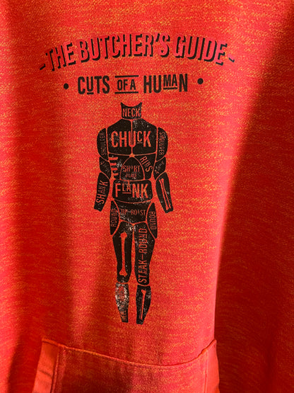 The butchers human meat chart sweatshirt